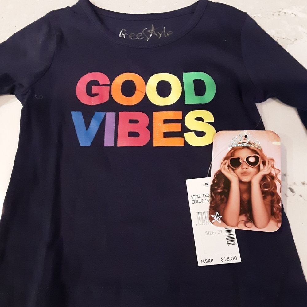 Freestyle and Members Mark Shorts Set Good Vibes sz 3T - Picture 2 of 5